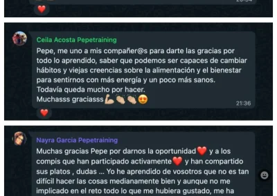 Reseñas de clientes de Pepe Training, tres